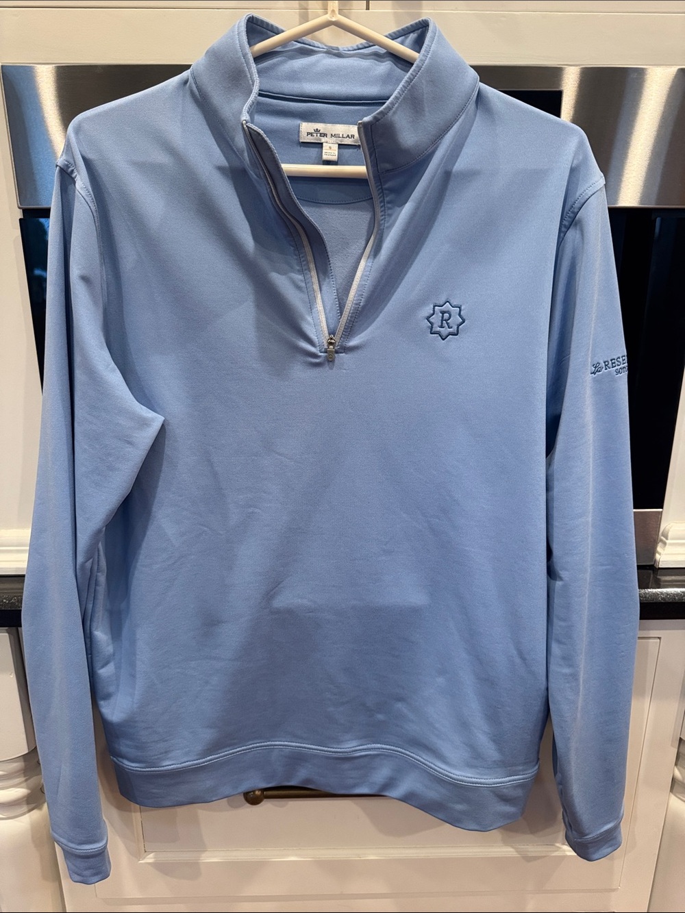 Peter Millar Men's Sky Blue Quarter-Zip Performance Pullover